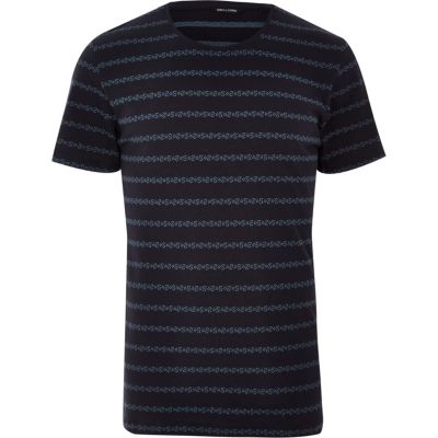Navy Only & Sons stripe t-shirt